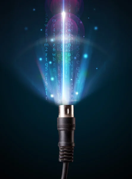 Glowing electric cable — Stock Photo, Image