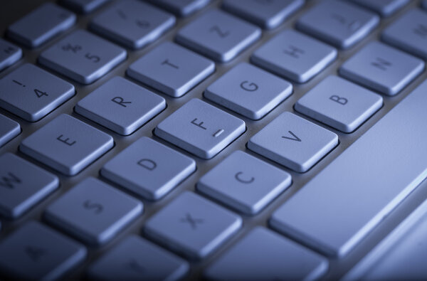 Клавиатура крупным планом с местом для копирования