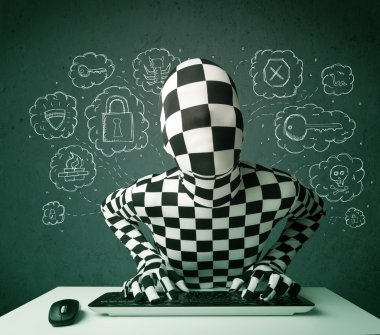 hacker'maskesi morphsuit virüs ve düşünceler hacking