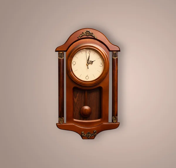 Vintage old clock with showing preicse time — Zdjęcie stockowe