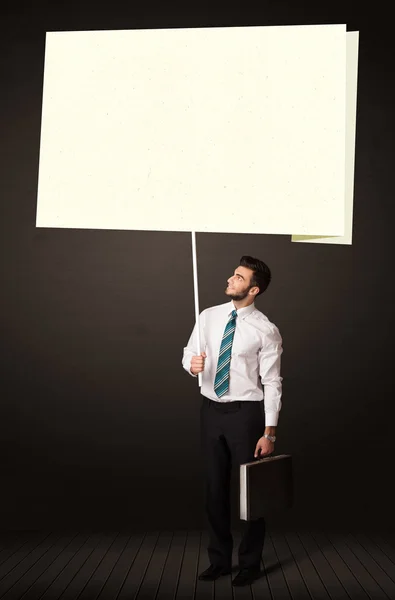 Businessman with post-it paper — Stock Photo, Image