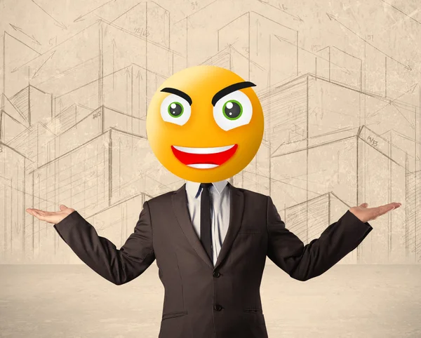 Hombre de negocios con la cara sonriente —  Fotos de Stock