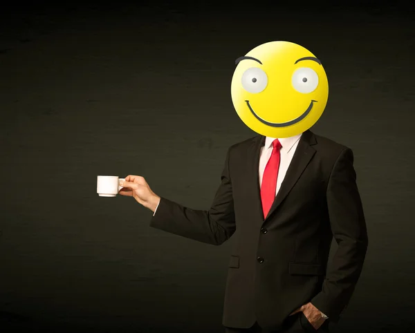 Businessman with smiley face — Stock Photo, Image