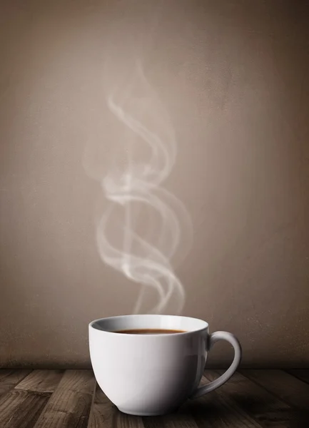 Coffee cup with abstract white steam — Stock Photo, Image