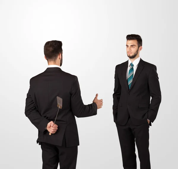 Two businessman shake hands — Stock Photo, Image