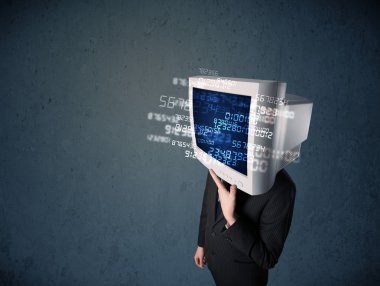 Bilgisayar veri kavramını hesaplayan insan siber monitörü