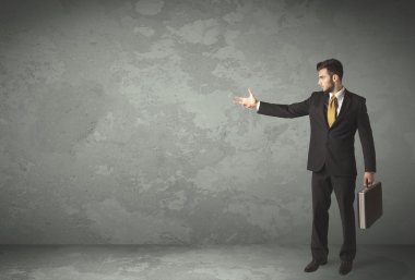 Boş telif alanı olan bir iş adamı