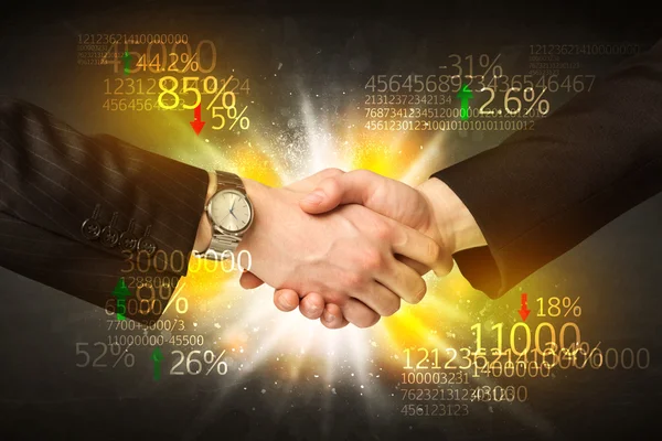 Ekonomin handslag — Stockfoto