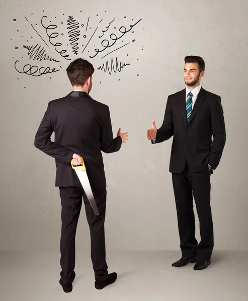 Angry business handshake concept — Stock Photo, Image