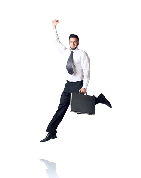 Hanging businessman — Stock Photo, Image