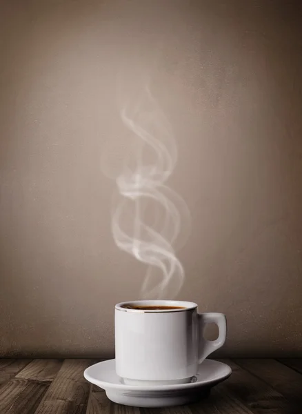 Coffee cup with abstract white steam — Stock Photo, Image