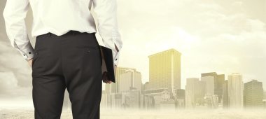 Şehir görüşlü bir iş adamı