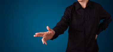 İş adamı hayali düğmeye basıyor