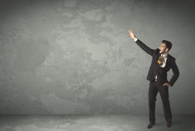 Boş telif alanı olan bir iş adamı