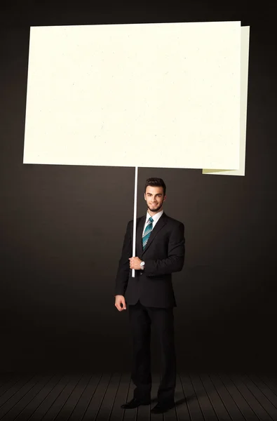 Businessman with post-it paper — Stock Photo, Image