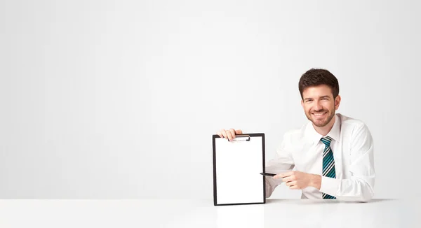 Business man with white background — Stock Photo, Image