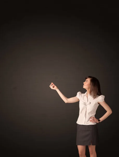 Mujer de negocios haciendo gestos — Foto de Stock