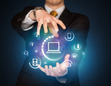 Holding dijital medya simgeler