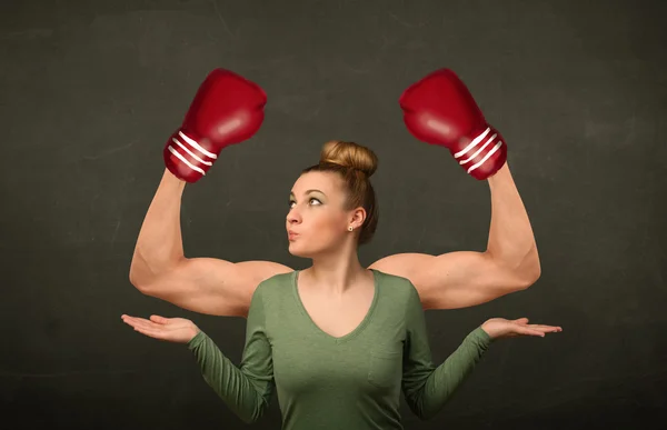 Strong and muscled boxer arms — Stock Photo, Image
