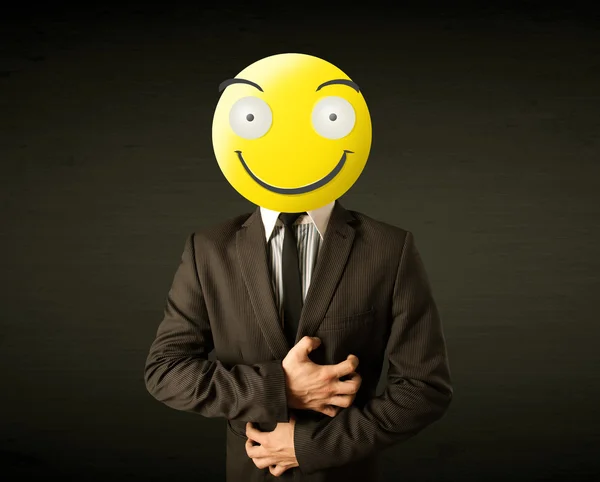 Hombre de negocios con la cara sonriente — Foto de Stock