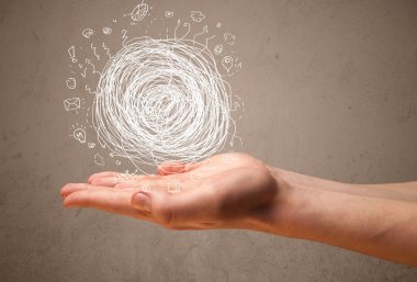 Bir iş adamının elinde kaos kavramı