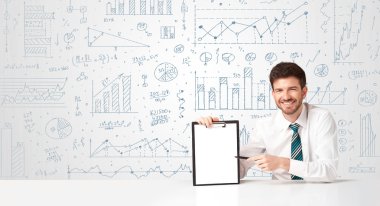 Diyagram geçmişi olan bir iş adamı