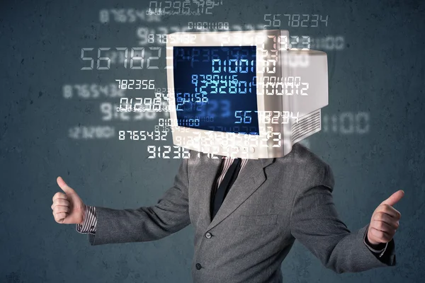 Cyber monitor umano pc calcolatore concetto di dati del computer — Foto Stock