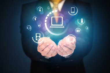 Holding dijital medya simgeler