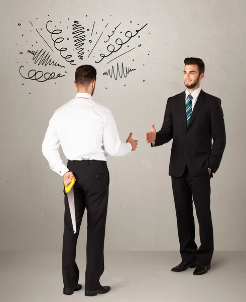 Angry business handshake concept — Stock Photo, Image