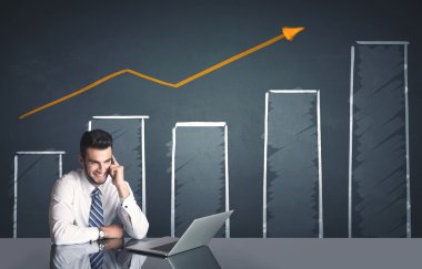 işadamı ile iş diyagramı