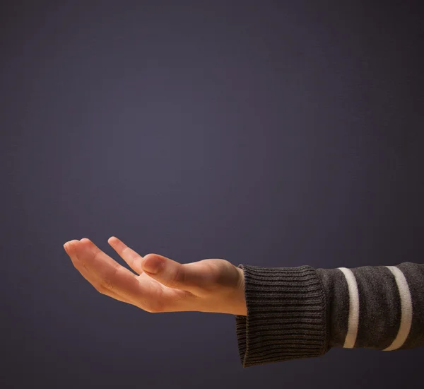 Woman presenting copy space — Stock Photo, Image