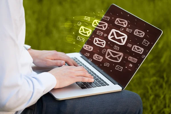 Concept of sending e-mails — Stock Photo, Image