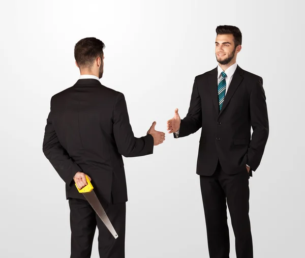 Two businessman shake hands — Stock Photo, Image