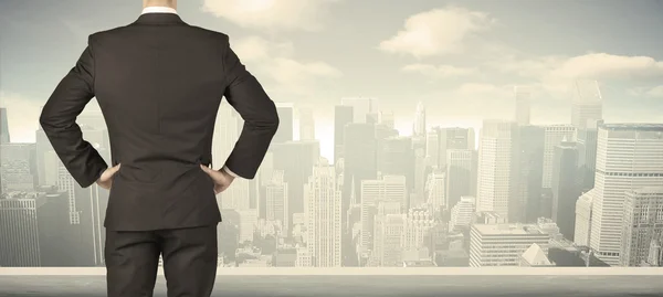 Businessman with city view — Stock Photo, Image