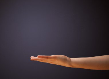 kadın sunan kopya alanı