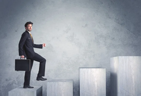 Stepping up a staircase — Stock Photo, Image