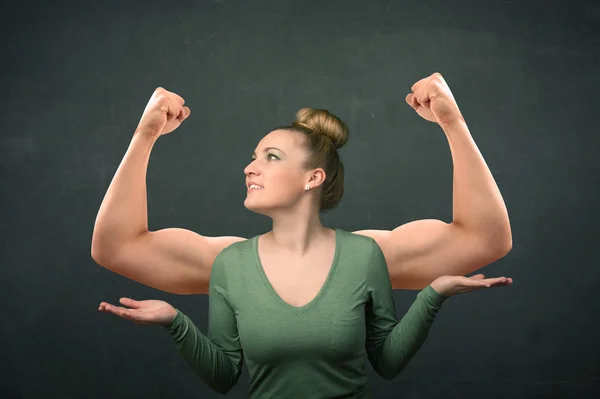 Strong and muscled arms concept — Stock Photo, Image