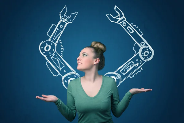 Conceptul brațelor robotizate — Fotografie, imagine de stoc