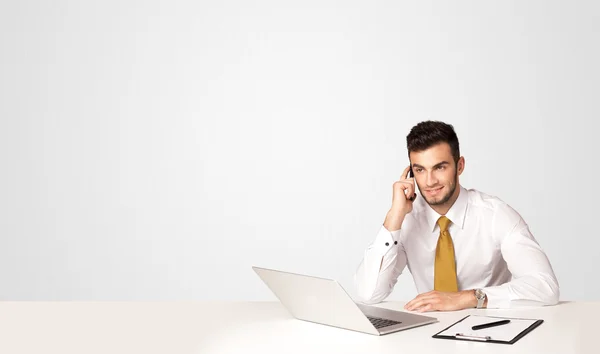 Business man with white background — Stock Photo, Image