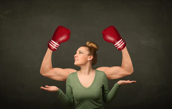 Strong and muscled boxer arms — Stock Photo, Image