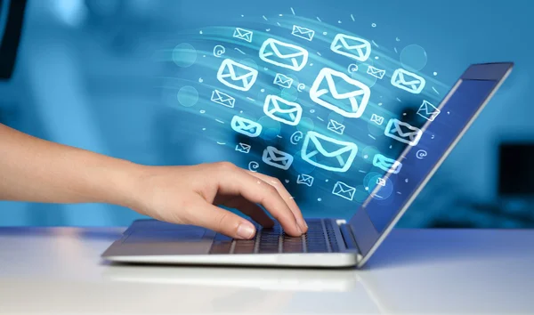 Concept of sending e-mails — Stock Photo, Image