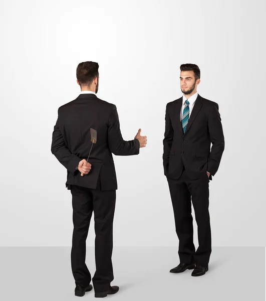 Two businessman shake hands — Stock Photo, Image