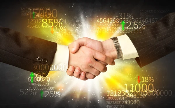 Ekonomin handslag — Stockfoto