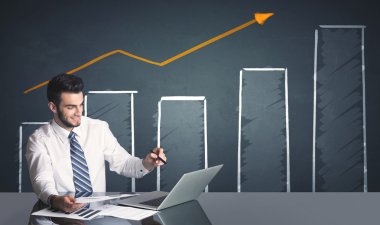 işadamı ile iş diyagramı