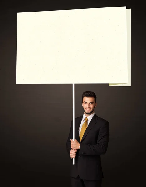 Businessman with post-it paper — Stock Photo, Image