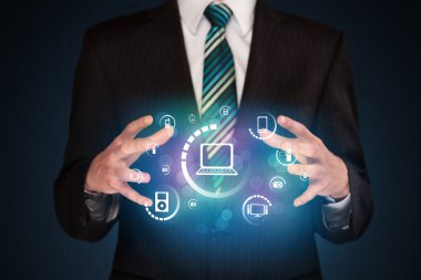 Holding dijital medya simgeler