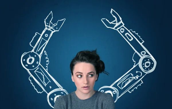 Conceito de braços robóticos — Fotografia de Stock