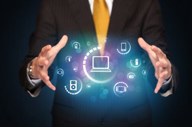 Holding dijital medya simgeler