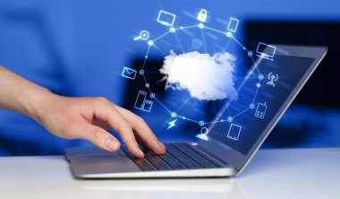 El bir Cloud Computing diyagram ile çalışma