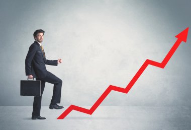 Kırmızı grafik oku tırmanma